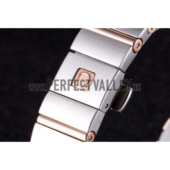 Omega Constellation Rose Gold Bezel Two Tone Band som100  621480