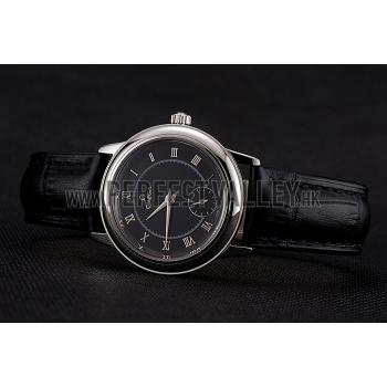 Omega De Ville Prestige Small Seconds Black Dial Stainless Steel Case Black Leather Strap