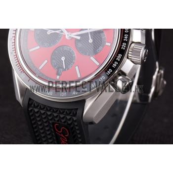 Omega Speedmaster Black Rubber Bracelet Red Dial 801421 Replica