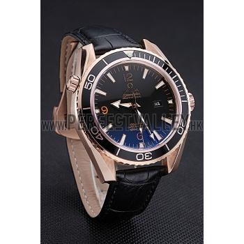 Omega Seamaster Planet Ocean Ceragold Black Dial  622389