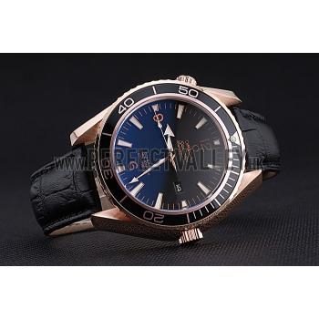 Omega Seamaster Planet Ocean Ceragold Black Dial  622389