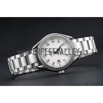 Replica Omega Seamaster Aqua Terra White Dial Diamond Case Stainless Steel Bracelet  622448