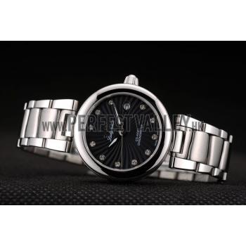 Omega DeVille Ladymatic Stainless Steel Strap Black Dial