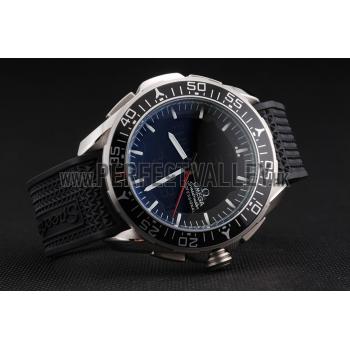 Omega Speedmaster Skywalker X-33 Black Dial White On Black Bezel Stainless Steel Case Black Rubber Strap Replica