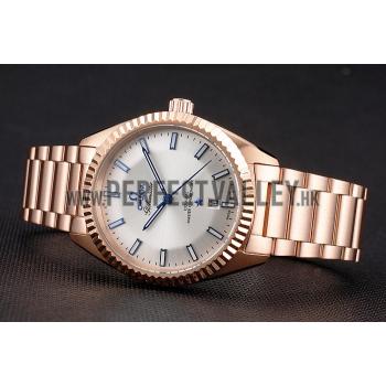 Omega Globemaster White Dial Rose Gold Case And Bracelet