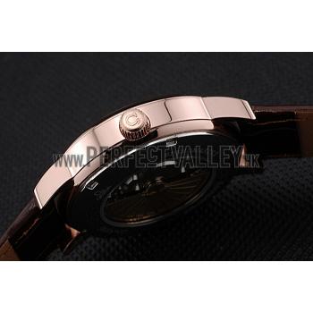 Omega DeVille Prestige Small Seconds White Dial Gold Case Brown Leather Bracelet  622603