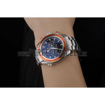 Cheap Omega Seamaster Planet Ocean Orange Tachymeter Black Dial Stainless Steel Strap 80241