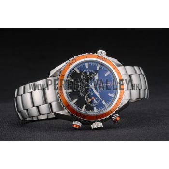 Cheap Omega Seamaster Planet Ocean Orange Tachymeter Black Dial Stainless Steel Strap 80241