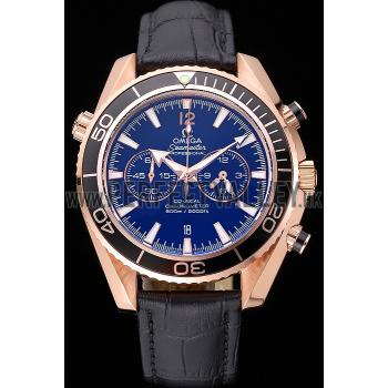 Omega Seamaster Planet Ocean Chronograph Ceragold Black Dial  622391