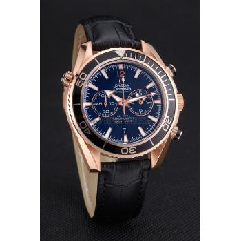 Omega Seamaster Planet Ocean Chronograph Ceragold Black Dial  622391