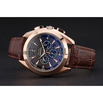 Omega Seamaster Aqua Terra Chronograph Teak-Black Dial Brown Leather Bracelet   622531