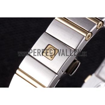 Omega Constellation White Dial Two Tone Band som90  621470 Replica