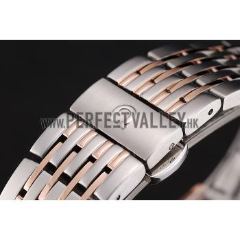 Replica Omega De Ville White Dial Rose Gold Case Two Tone Bracelet 1453781