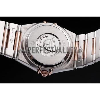 Omega Swiss Constellation Jewelry Diamond Case Radial Emblem White Dial HM08174