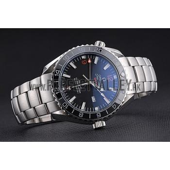 Omega Seamaster Planet Ocean GMT Black Dial Stainless Steel Band   622392