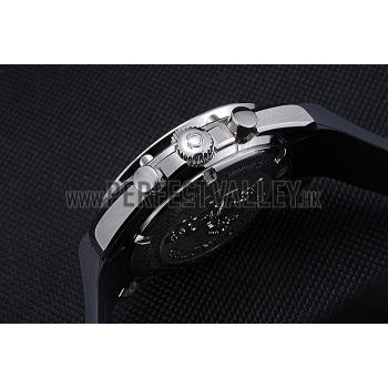 Replica Omega Speedmaster Black Rubber Strap Black Dial  622042