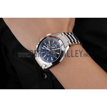 Omega Seamaster Aqua Terra Chronograph Blue Dial Stainless Steel Bracelet   622528 Replica