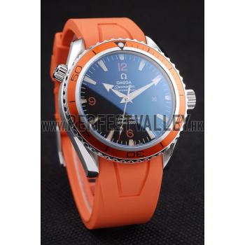 Omega Swiss Seamaster Planet Ocean Big Size Orange Strap