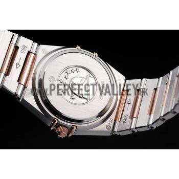 Omega Swiss Constellation Jewelry Rose Gold Case Radial Emblem Brown Dial  98116 Replica