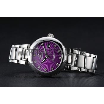 Omega Ladymatic Purple Dial Stainless Steel Bracelet  622459