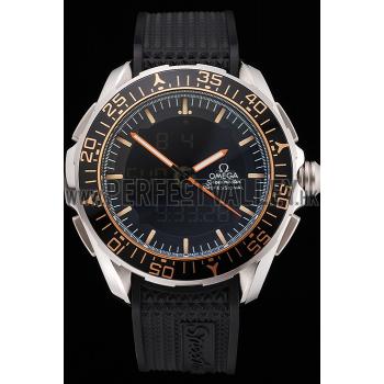 Omega Speedmaster Skywalker X-33 Black Dial Orange On Black Bezel Stainless Steel Case Black Rubber Strap