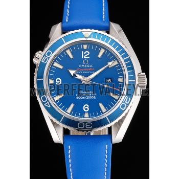 Omega Seamaster Planet Ocean Blue Dial Blue Leatherl Bracelet  622538