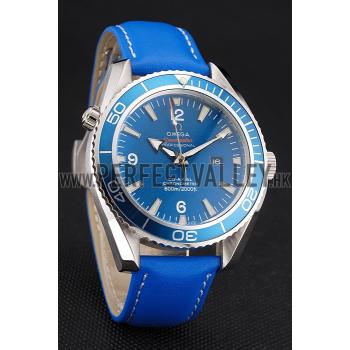 Omega Seamaster Planet Ocean Blue Dial Blue Leatherl Bracelet  622538