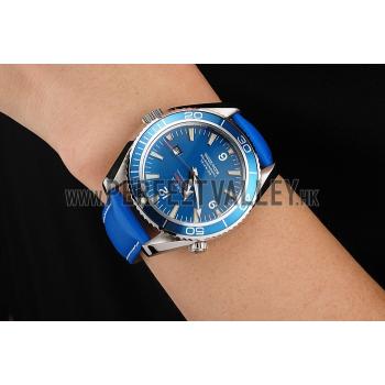 Omega Seamaster Planet Ocean Blue Dial Blue Leatherl Bracelet  622538