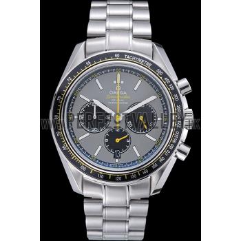 Omega Speedmaster White Grey Stainless Steel Strap  622051