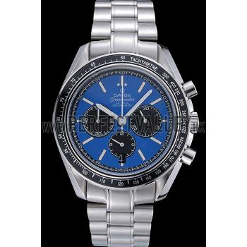 Omega Speedmaster Blue Grey Stainless Steel Strap  622053 Replica