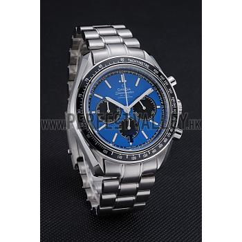 Omega Speedmaster Blue Grey Stainless Steel Strap  622053 Replica