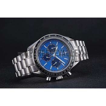 Omega Speedmaster Blue Grey Stainless Steel Strap  622053 Replica