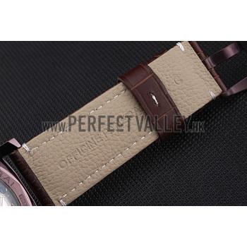 Panerai  Luminor Brown Leather Strap Black Dial 80163