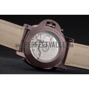 Panerai  Luminor Brown Leather Strap Black Dial 80160