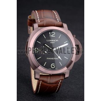 Panerai  Luminor Brown Leather Strap Black Dial 80160