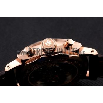 Swiss Panerai Radiomir 1940 Chronograph White Dial Rose Gold Case Brown Leather Strap Replica