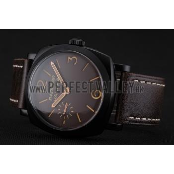 Replica Swiss Panerai Radiomir 1940 Brown Dial Black PVD Case Brown Leather Strap 1453846