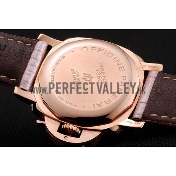 Panerai Radiomir Black Dial Diamond Bezel Rose Gold Case Pink Leather Strap 1453801 Replica