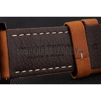 Swiss Panerai Luminor 1950 Brown Dial Brown PVD Case Brown Suede Leather Strap 1453850