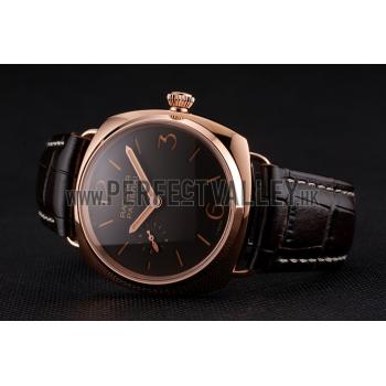 Swiss Panerai Radiomir Oro Rosso Brown Dial Rose Gold Case Brown Leather Strap Replica