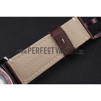 Panerai  Luminor Brown Leather Strap Black Dial 80164