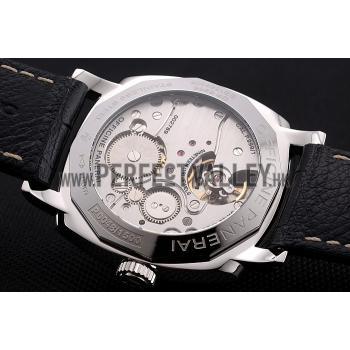 Swiss Panerai Radiomir Black Dial Stainless Steel Case Black Leather Strap