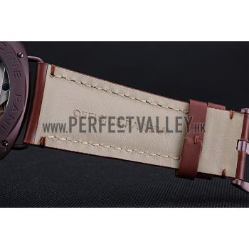 Panerai Luminor Marina Militare Purple Stainless Steel Bezel Brown Bracelet  622321