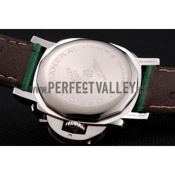 Cheap Panerai Radiomir White Dial Stainless Steel Case Green Leather Strap 1453804