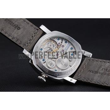 Panerai Luminor Stainless Steel Bezel Grey Leather Bracelet  622323