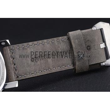 Panerai Luminor Stainless Steel Bezel Grey Leather Bracelet  622323