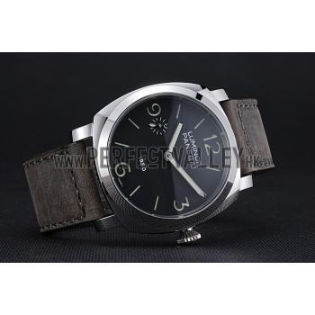 Panerai Luminor Stainless Steel Bezel Grey Leather Bracelet  622323