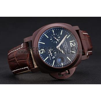 Panerai  Luminor Brown Leather Strap Black Dial 80162