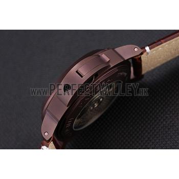 Panerai  Luminor Brown Leather Strap Black Dial 80162