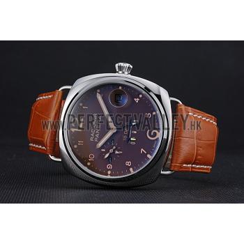 Panerai Radiomir Stainless Steel Bezel Cognac Leather Bracelet  622327